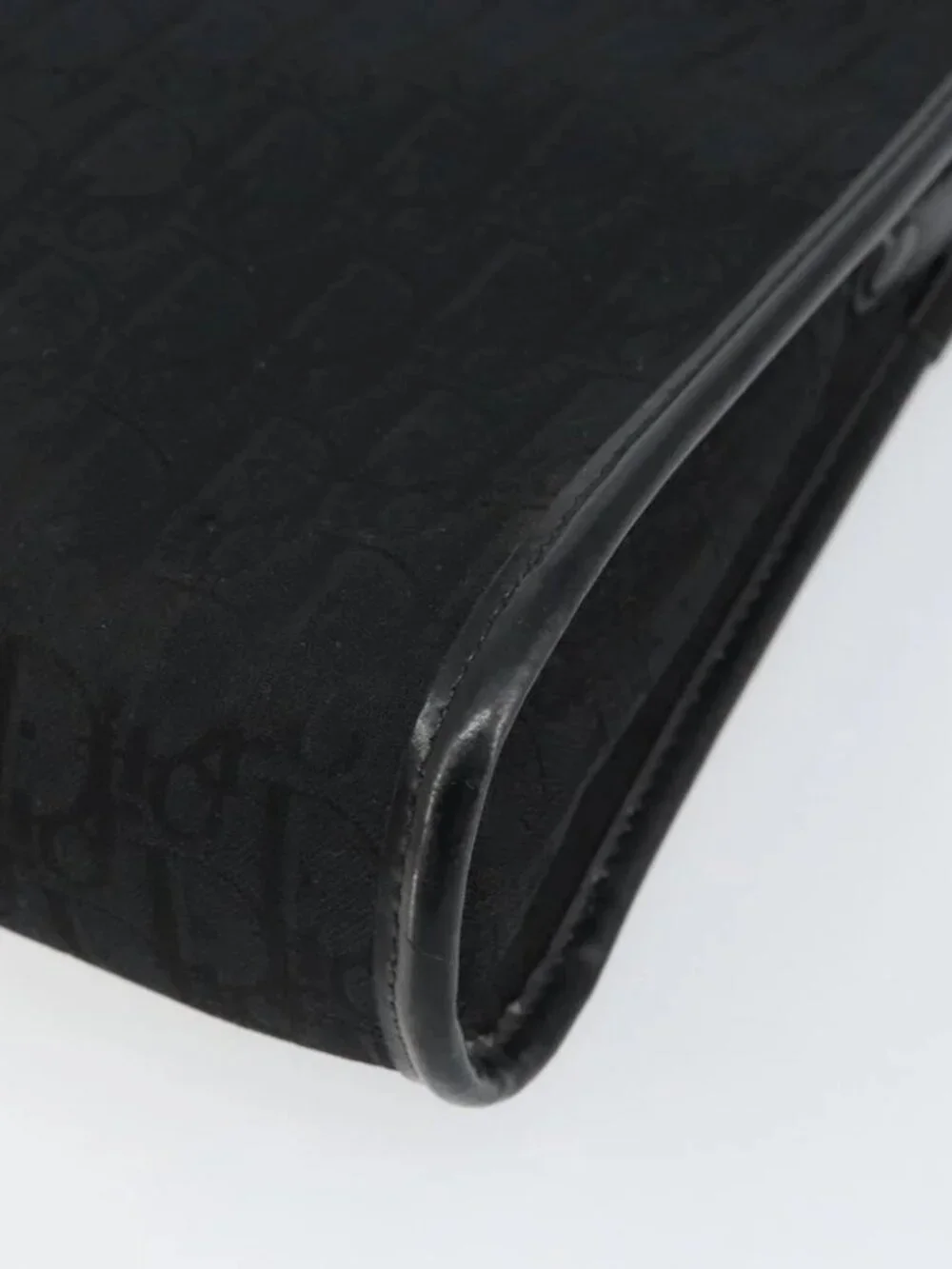 Christian Dior Trotter Canvas Shoulder Bag Black Gold - Picture 11 of 16